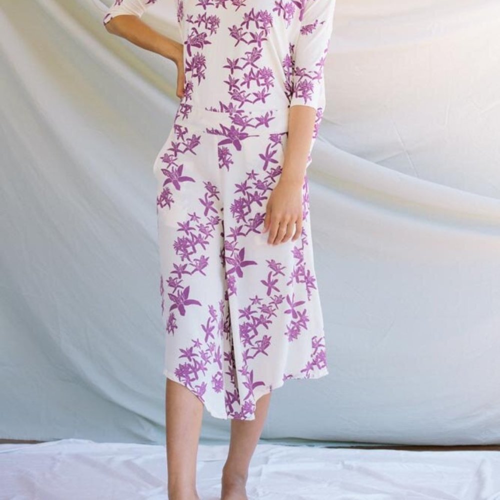 Fighting Eel Padang Pant Orchid Mapu print